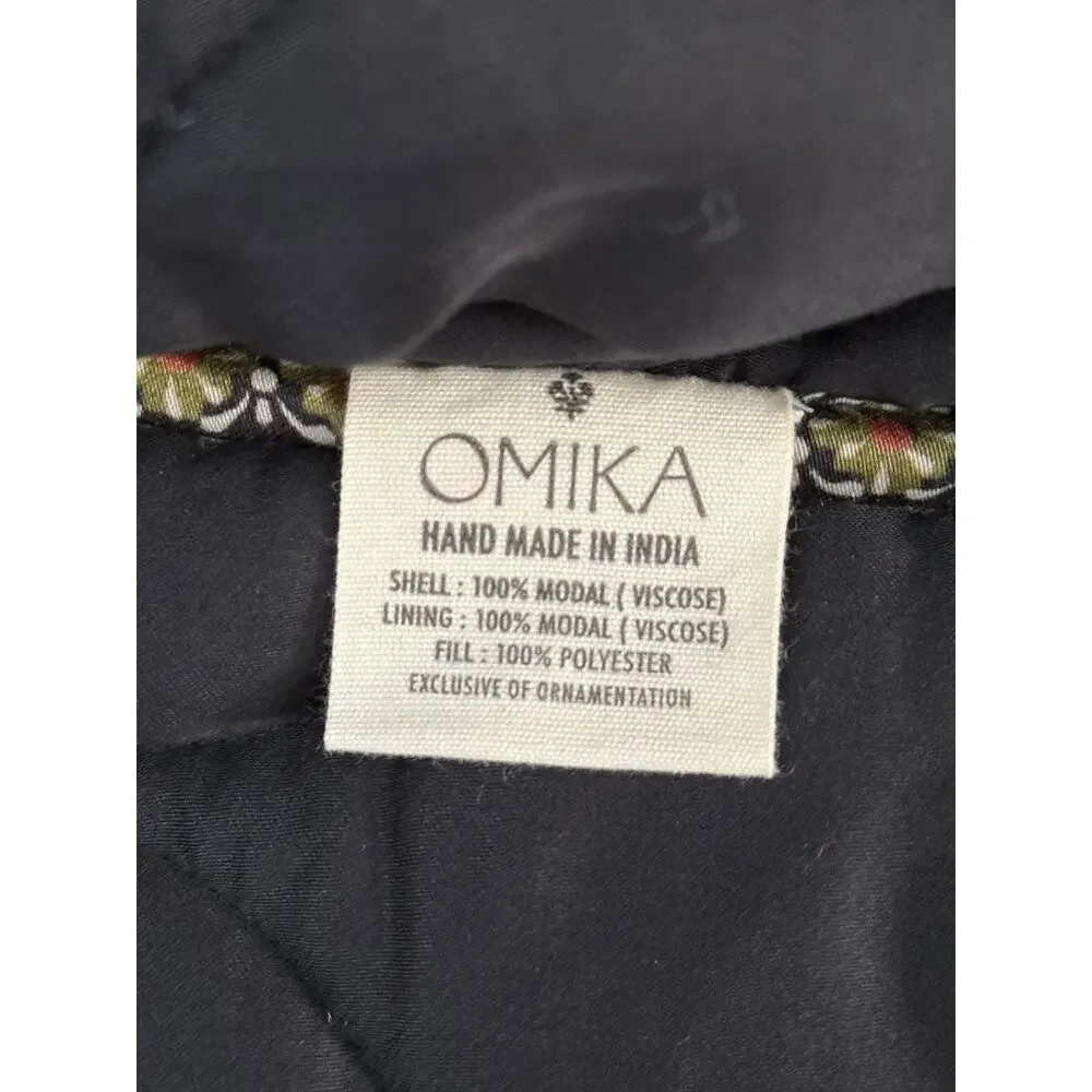 NWT Omika LIghtweight Quilted Finley Floral Jacket Alexia Onyx Black Green Large - Picture 6 of 8